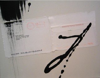 Marta Baricsa: 'Envelope paintings  Mass MoCA', 2006 Collage, Abstract.  This is one of 30 works in the Envelope Paintings. It is one body of works. Each piece is 11 x 14 inches. The works are collage, acrylic, mat medium with a beeswax finish. 14. 0 ...
