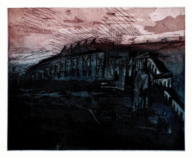 Martha Hayden  'The High Point, Smith And Ninth', created in 2005, Original Printmaking Etching.