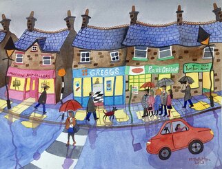 Martin Whittam: 'another rainy monday', 2023 Other Painting, Urban. Watercolour on Bockingford watercolour paper.Professional quality materials.16 x 12 inches in size.Supplied unframed   with a Certificate of Authenticity. ...