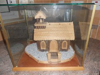 Martin Doone: 'minature wooden church', 2014 Woodworking Art, Religious.  minature wooden church, made mainly from fir tree wood ...