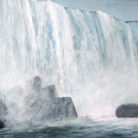 Marty Kalb: 'Niagara Falls 1', 2007 Acrylic Painting, Landscape. 