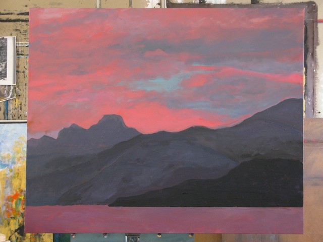 Marty Kalb  'Norwegian Sunset', created in 2009, Original Painting Oil.