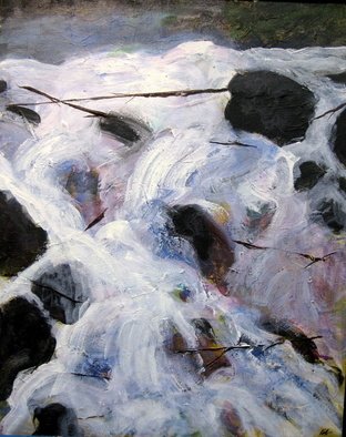 Marty Kalb: 'Waterfall Cascade', 2006 Acrylic Painting, Landscape. 