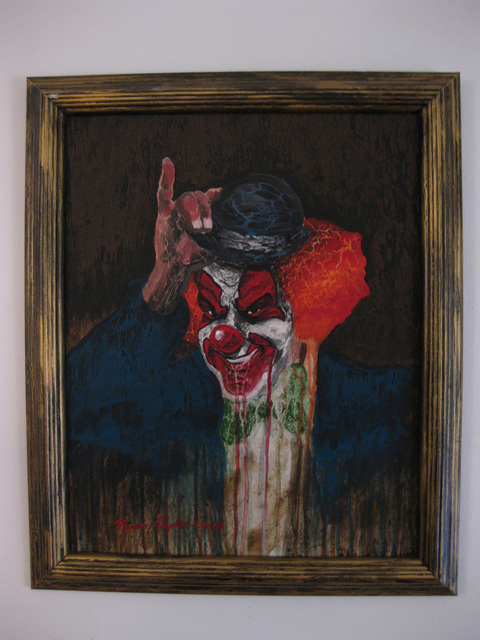 Marvin Teeples  'Drippy Clown', created in 2008, Original Painting Acrylic.