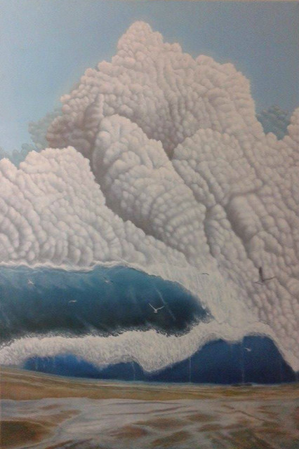 Marwan Gamal  'The Big Cloud', created in 2014, Original Painting Oil.