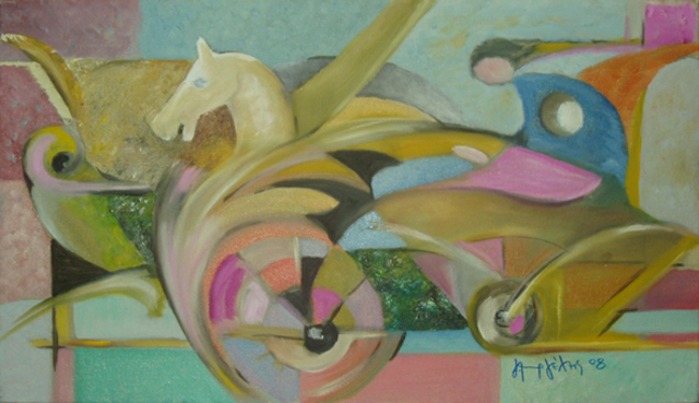 Yorgos Maryelis  'Formula 1', created in 2008, Original Painting Acrylic.