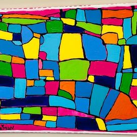 Mary Zeman: 'united states of color', 2021 Acrylic Painting, Outsider. Artist Description: Acrylic Paint on Canvas...