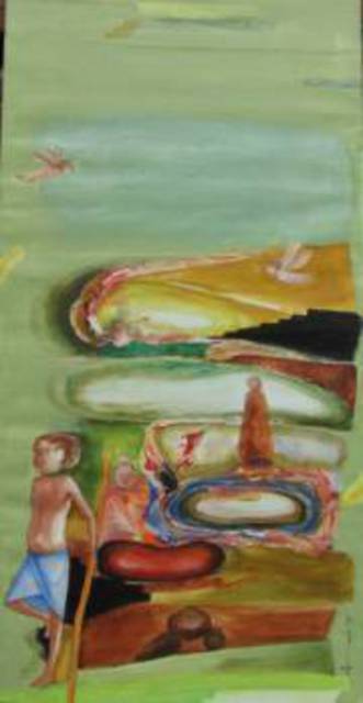 Artist Anindya Roy. 'Conceptual Scape II' Artwork Image, Created in 2008, Original Painting Acrylic. #art #artist