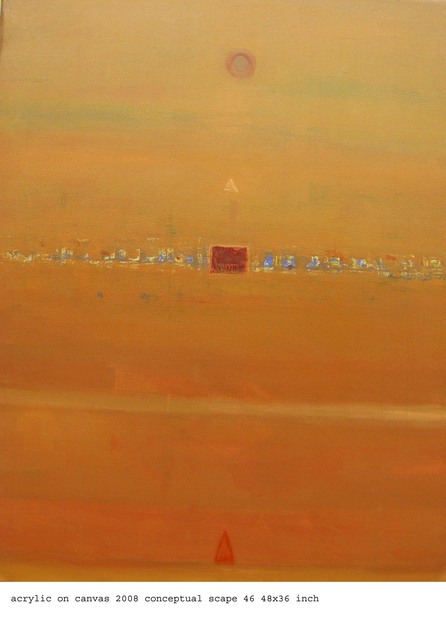 Artist Anindya Roy. 'Conceptual Scape 47' Artwork Image, Created in 2008, Original Painting Acrylic. #art #artist