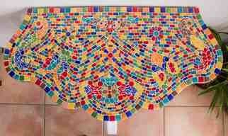 Mauricio  Aybar: 'Flowers', 2015 Mosaic, Floral. Artist Description:  Artworks in mosaic technique aEURoeFlowers TableaEUR  an unique and unrepeatable piece made whit glass tiles cut one to one with my own hands shaping this creation. ...