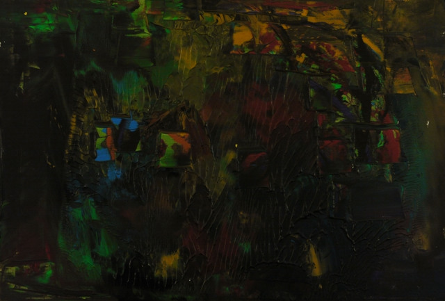 Leonardas Mikalojus  Turas  'The Evening Tree', created in 2009, Original Painting Acrylic.