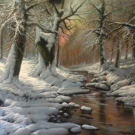 Maxmilian Ciccone: 'Winter Forest', 2013 Oil Painting, Landscape. Artist Description:    Winter Landscape       ...
