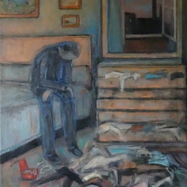 Massimiliano Ligabue: 'The thief', 2011 Oil Painting, Figurative. Artist Description:    oil on canvas 50x60 cm   ...