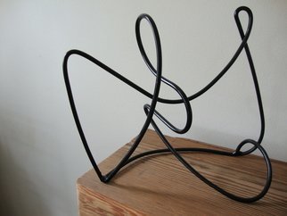 Max Tolentino: 'Tarsila ', 2010 Steel Sculpture, Abstract. steel sculpture in drawn wire. part of a new series of abstract scultuptures with a focus on empty spaces. technique  cutting, bending and welding. To be ordered . It can also be produced in stainless steel. ...