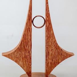 Max Tolentino: 'jk', 2016 Wood Sculpture, Abstract Figurative. Artist Description: Wood Sculpture with a copper ring ...