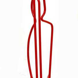 Max Tolentino: 'maria da penha', 2019 Steel Sculpture, Abstract Figurative. Artist Description: Steel sculpture in wire painted in different colors. The sculpture was conceived for the award in honor of a law to protect women victims of male aggression. front vision ...