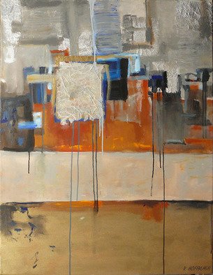 Valerie Hoffmann: 'URBAN LANDSCAPE', 2009 Acrylic Painting, Abstract.  ACRYLIC, METALLIC PIGMENT, COLLAGE ON STRETCHED CANVAS ...