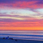 fire sunset in pacific beach By Mcclean Photography