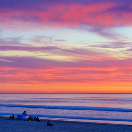 Mcclean Photography: 'fire sunset in pacific beach', 2019 Color Photograph, Landscape. Artist Description: Due to the high cost of living, many people decide to move away from San Diego.  The sunsets, landscapes and people make it worth remaining here, despite the costs.  I decided to take up photography as a business, and as a way to continue to enjoy where I ...