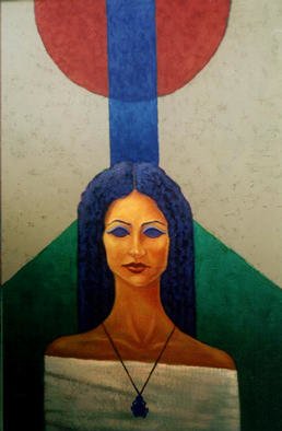 Mohamed Abdeldayem: 'Mother Land', 2002 Oil Painting, Mythology. 