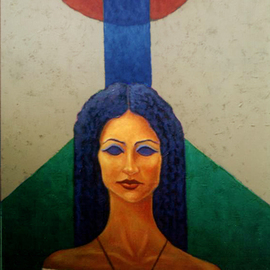 Mohamed Abdeldayem: 'Mother Land', 2002 Oil Painting, Mythology. 