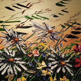 Israel Miller: 'spring flowers', 2018 Acrylic Painting, Floral. Artist Description: Spring Flowers...