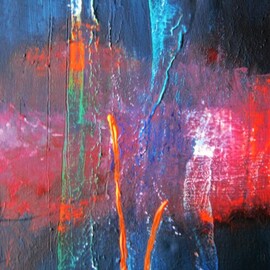 Meike Van Riel: 'no 426', 2022 Acrylic Painting, Abstract. Artist Description: I was inspired by more dark colors. With the bright orange in it. It is expressing mysterie. ...