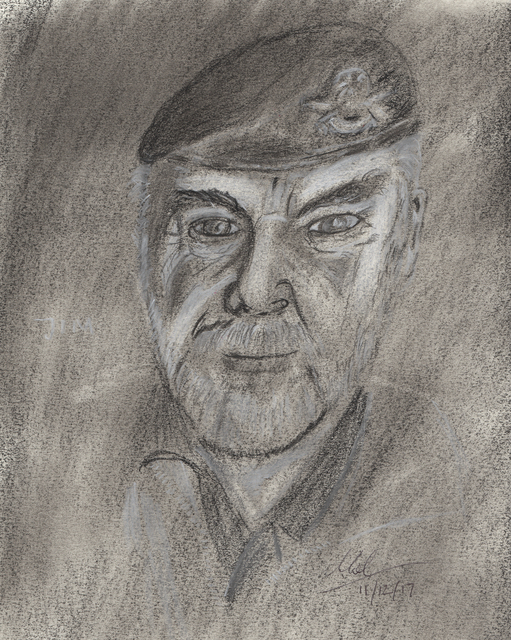Artist Mel Beasley. 'British Army Veteran' Artwork Image, Created in 2018, Original Painting Other. #art #artist