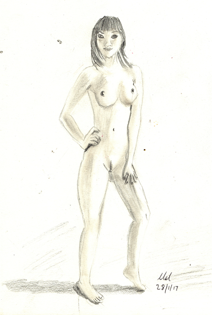 Artist Mel Beasley. 'Japanese Nude' Artwork Image, Created in 2018, Original Painting Other. #art #artist