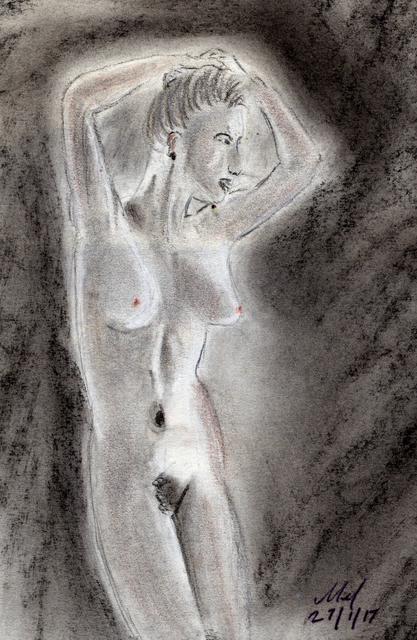 Artist Mel Beasley. 'Nude' Artwork Image, Created in 2018, Original Painting Other. #art #artist