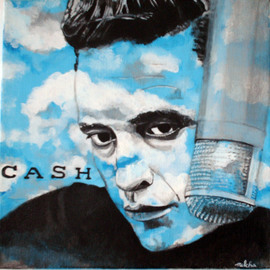 Melcha C: 'Cash', 2008 Acrylic Painting, Famous People. Artist Description:     About Johnny Cash/ SOLD Acrylic on canvas.      About Marilyn MonroeSOLD    ...