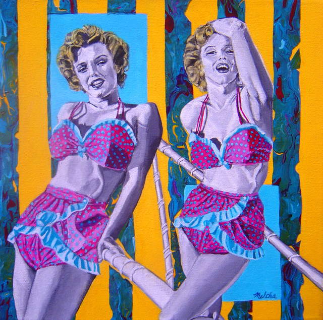 Artist Melcha C. 'Double Monroe' Artwork Image, Created in 2008, Original Painting Oil. #art #artist