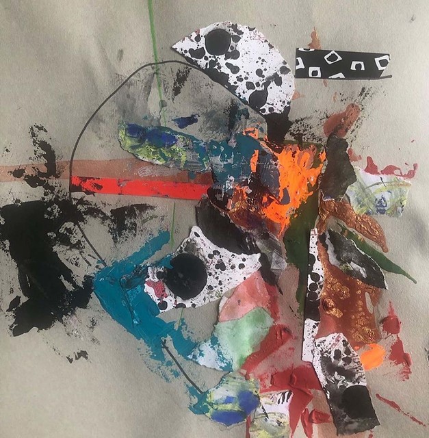 Artist Melina Mataji. 'Flame In Soul No 1' Artwork Image, Created in 2019, Original Painting Acrylic. #art #artist