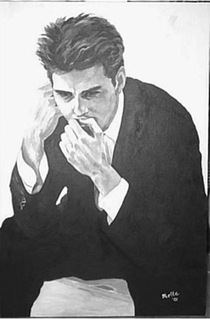 Artist Carmella D'Auria. 'Tom Cruise' Artwork Image, Created in 2001, Original Drawing Pencil. #art #artist
