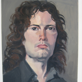 Marlies Najaka: 'musician', 2010 Oil Painting, Portrait. Artist Description:   oil portrait painting  ...