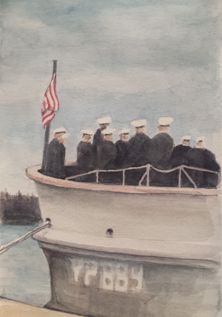 Merrilyne Hendrickson  'Middies On Yp Boat', created in 2017, Original Painting Acrylic.