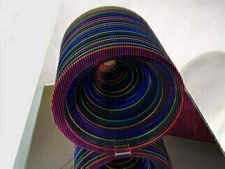 Youri Messen-jaschin: 'Circle III', 2016 Mixed Media Sculpture, Optical.  Sculpture Op artGlass + PlexiglasPackaging, insurance, transport not include in the price.A(c) Youri Messen- Jaschin ...