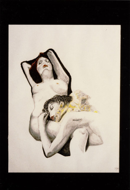 Artist Youri Messen-Jaschin. 'Girls I' Artwork Image, Created in 1990, Original Bas Relief. #art #artist
