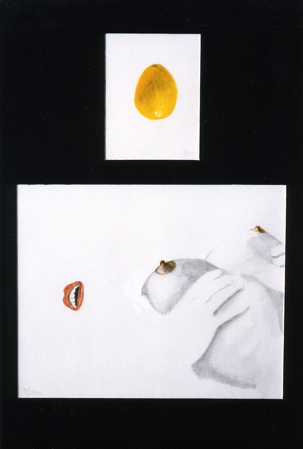 Youri Messen-Jaschin  'Japanese Plum', created in 1990, Original Bas Relief.