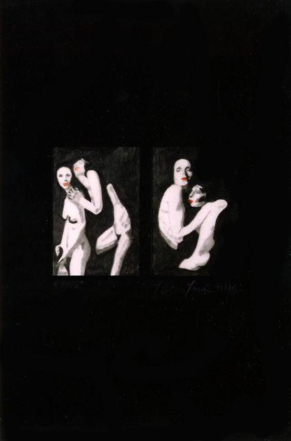 Youri Messen-Jaschin  'Storys II', created in 1990, Original Bas Relief.