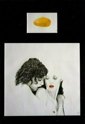 Youri Messen-jaschin: 'Yellow Passion Fruit', 1990 Pencil Drawing, Erotic. (r) by 1990 Prolitteris Postfach CH. - 8033 Zurich (c) by 1990 Youri Messen- Jaschin Switzerland ...