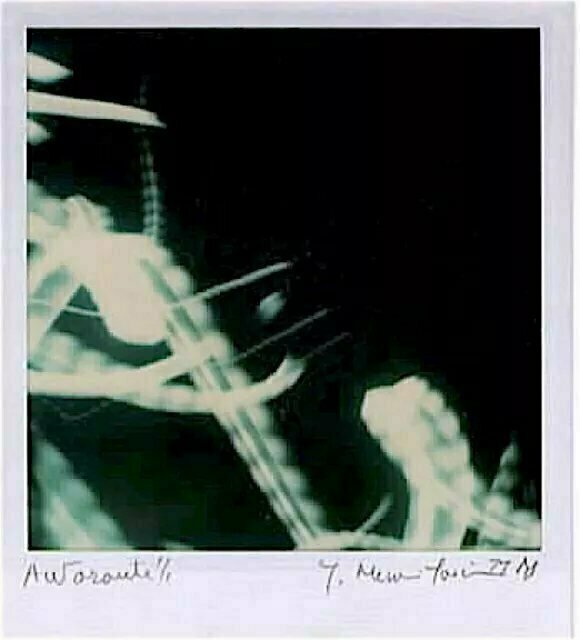 Youri Messen-jaschin: 'autoroute', 1977 Other Photography, Abstract. Polaroid | Highway | near Bern Switzerland A(r) Prolitteris ZA1/4rich, many exhibition Switzerland...