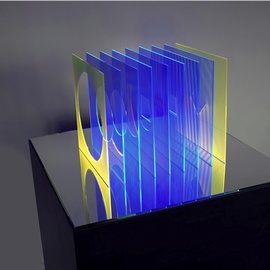 Youri Messen-jaschin: 'harmonia mundi', 2017 Other Sculpture, Optical. Artist Description: Op art sculpture Plexiglas, Glass, computer + LED(r) Prolitteris Zurich...
