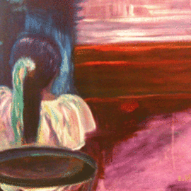 Eduardo Diaz: 'GIRL', 2006 Oil Painting, Indiginous. Artist Description:  WATER MIXABLE OIL COLOR OVER PAPER ...