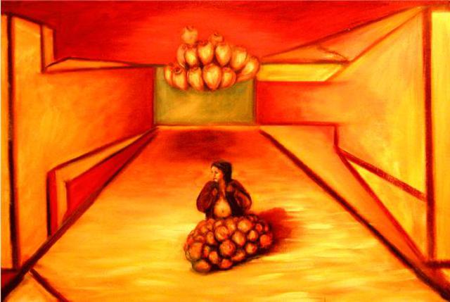 Artist Eduardo Diaz. 'Globera' Artwork Image, Created in 2004, Original Pastel. #art #artist
