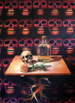 Eduardo Diaz: 'Still life', 2002 Oil Painting, Culture. 