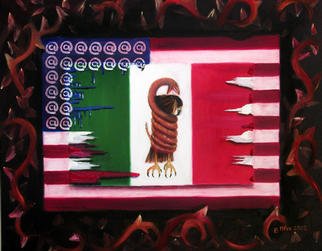 Eduardo Diaz: 'Virus', 2002 Oil Painting, Culture. 