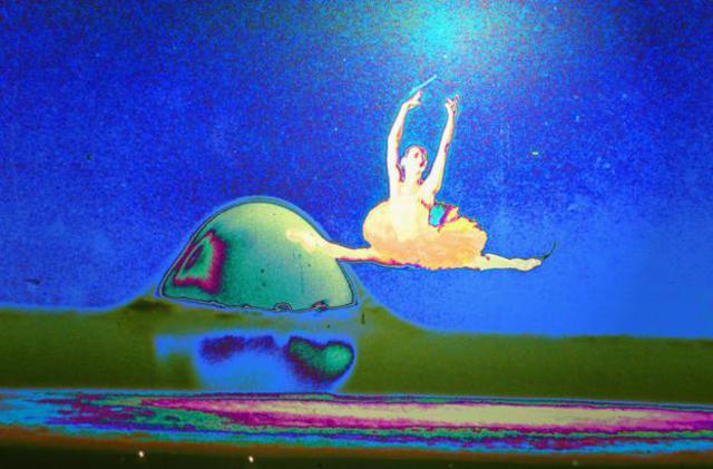 Micha Nussinov  'Balerina Leaping', created in 1990, Original Installation Indoor.