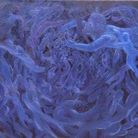 Micha Nussinov: 'Movement 4', 2004 Oil Painting, Landscape. Artist Description: An imaginery landscape. The artist expresses his feelings through color light and movement....