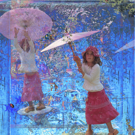Umbrella Girl By Micha Nussinov